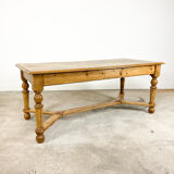 Antique pine and oak writing desk table