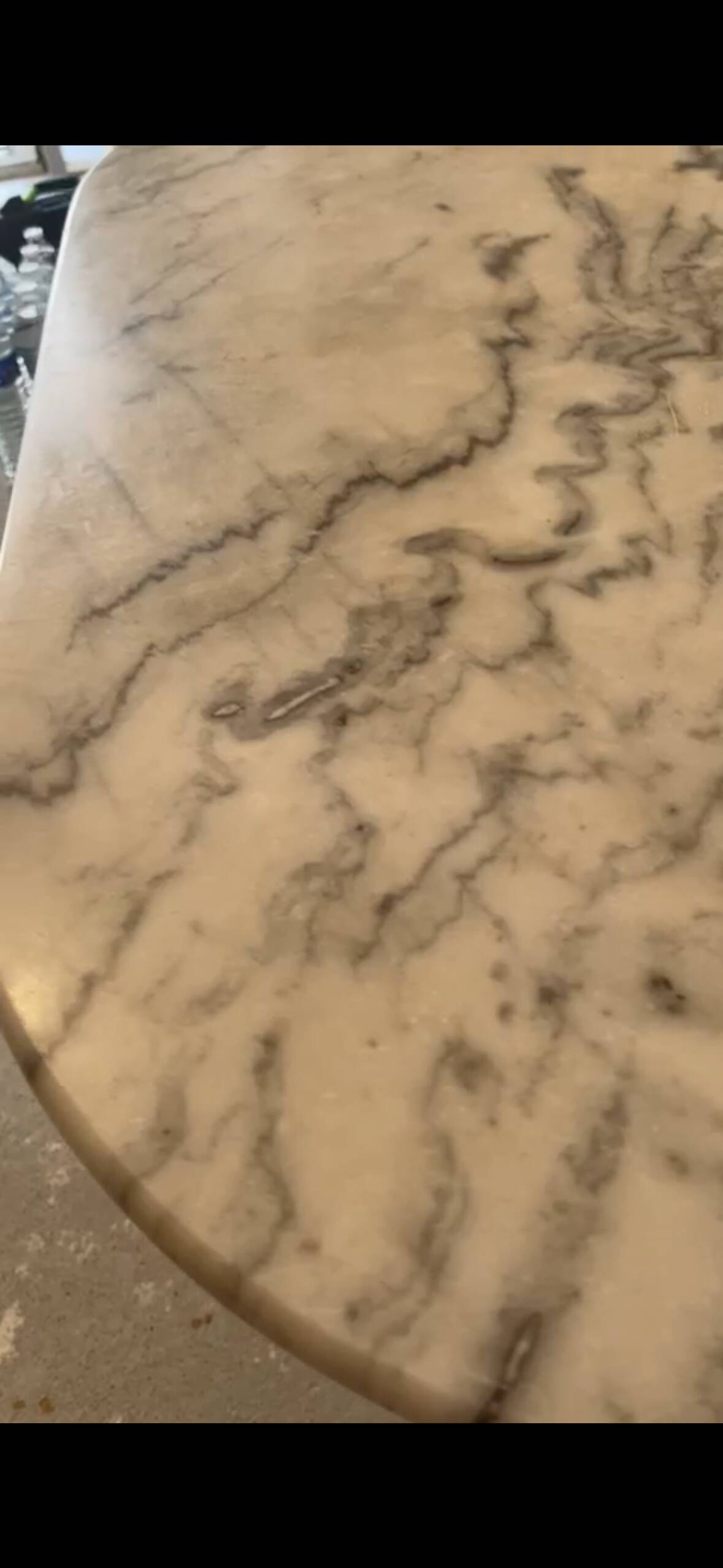 Vintage oval marble table