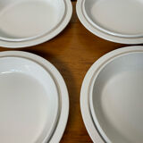 White and silver plates