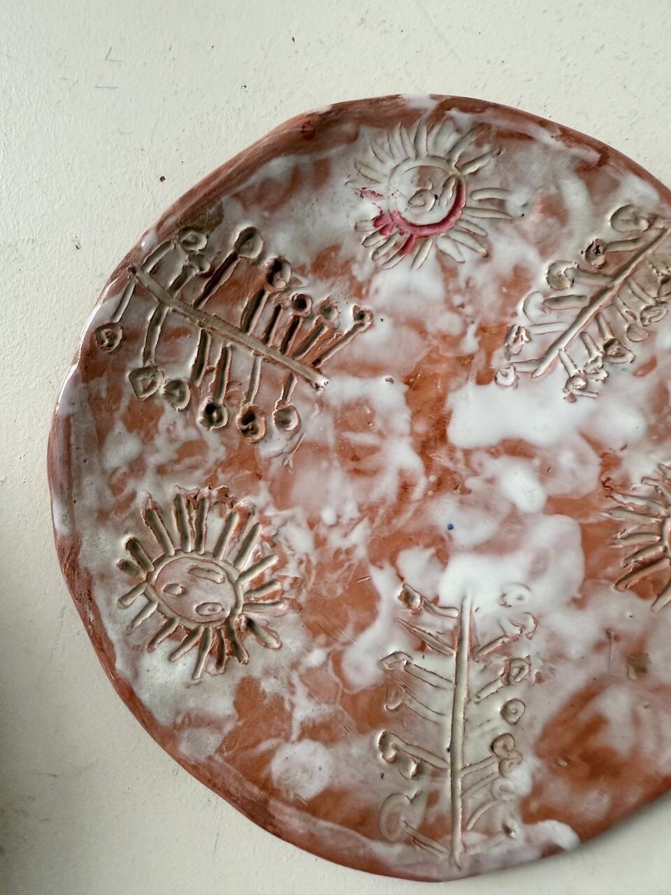 Pair of Vallauris ceramic dinner plates