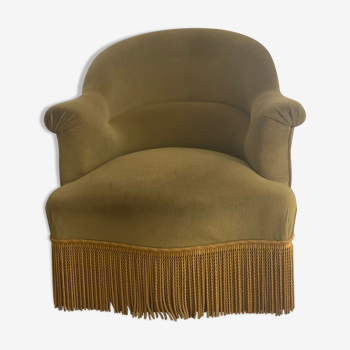 Velvet toad armchair