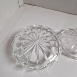 Old vintage decorative chiseled crystal candy box