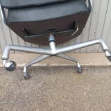 Vintage black leather armchair