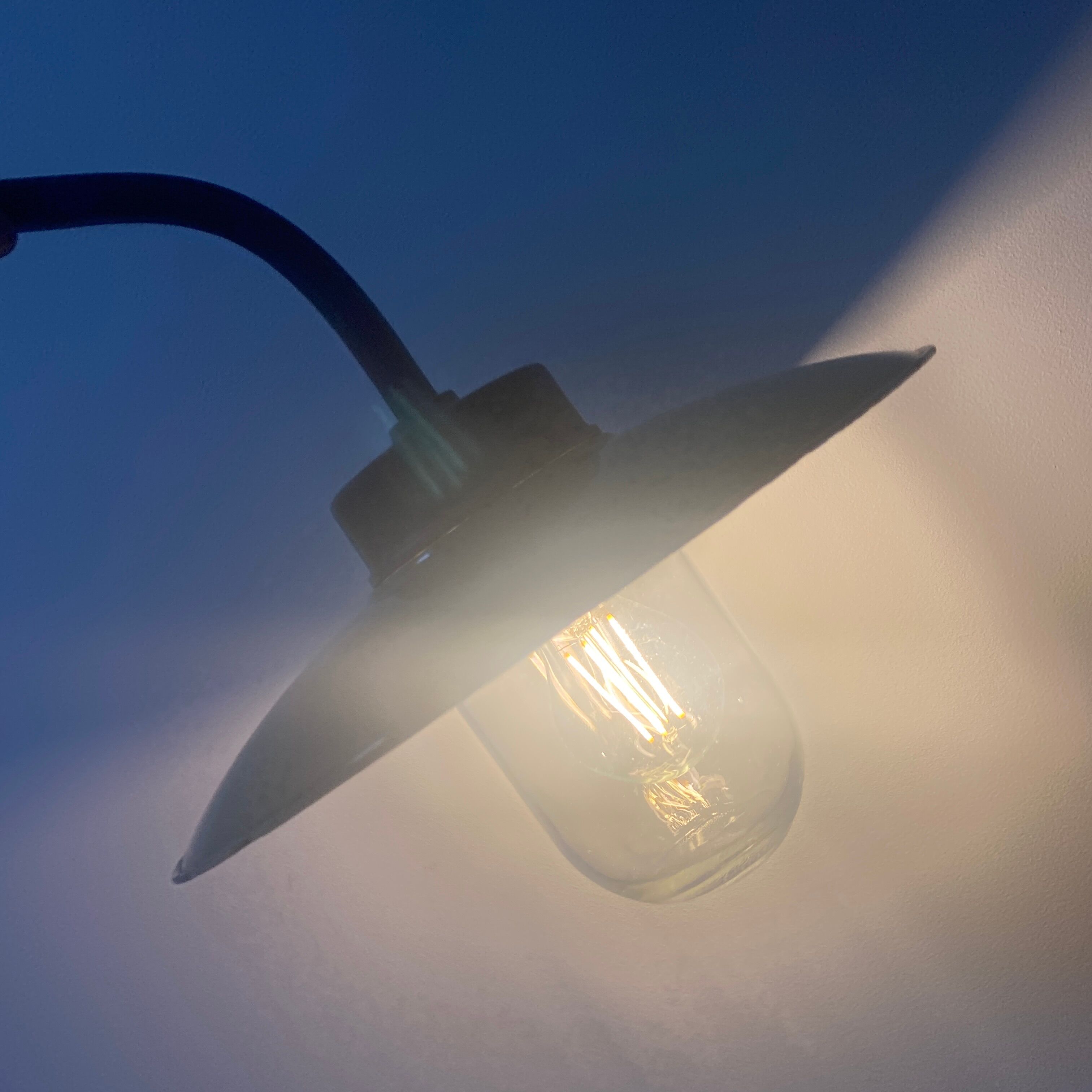 Old industrial gooseneck stem lamp