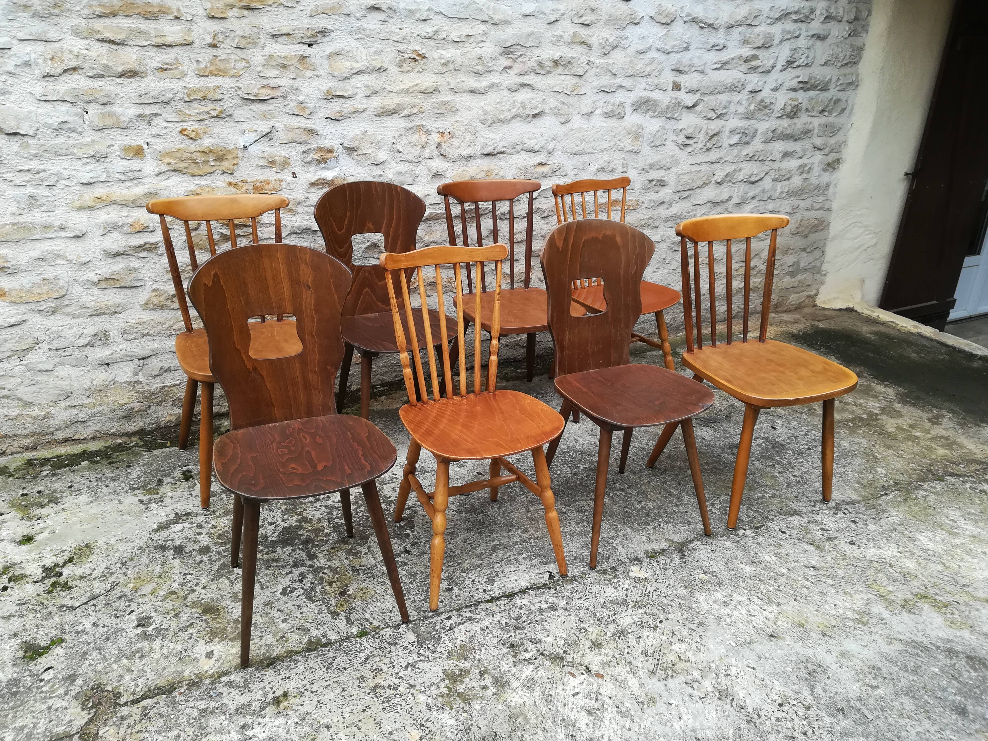 Set of 8 bistro chairs