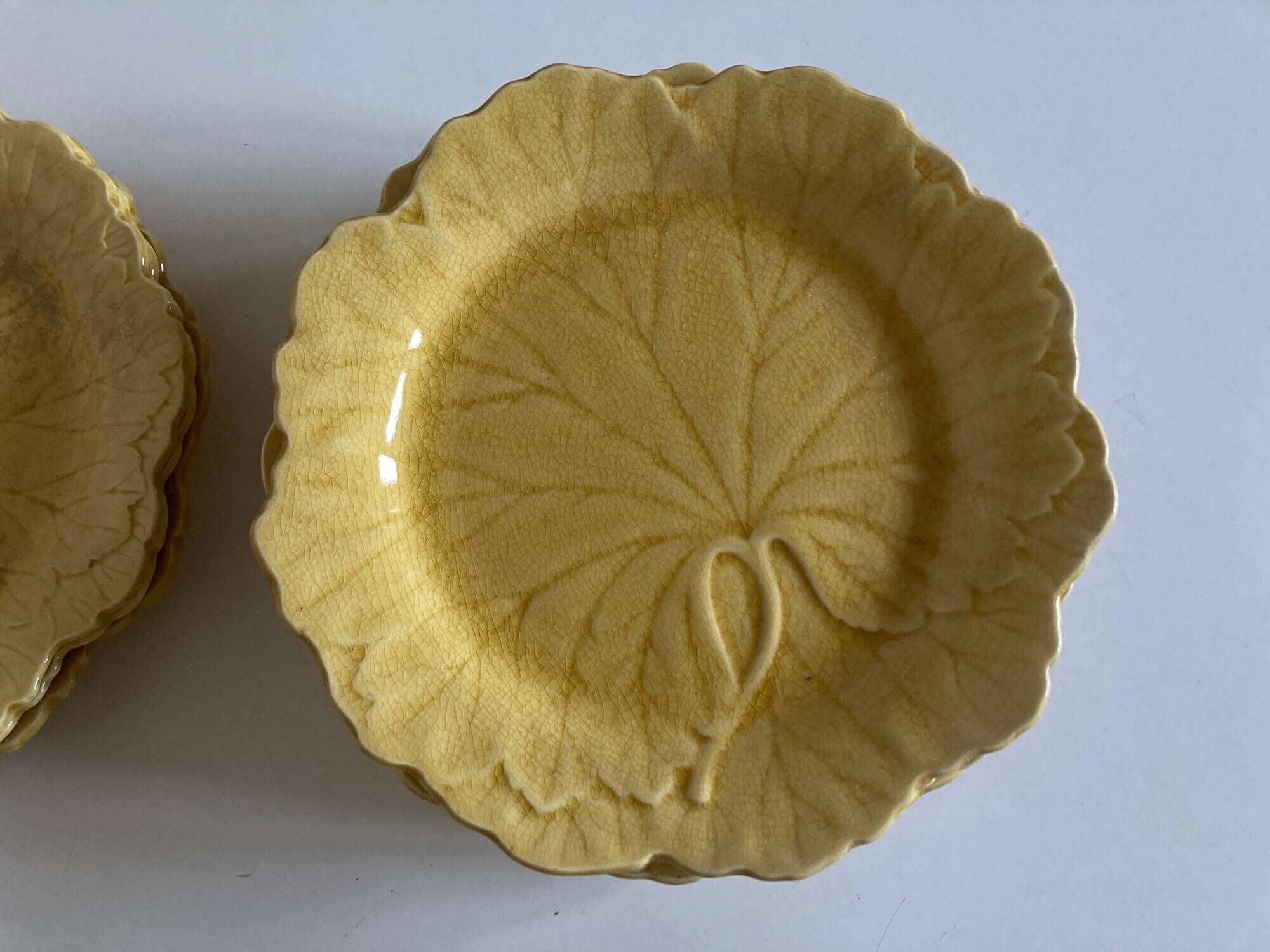 set of 11 Wedgwood vine plates English slip 19th