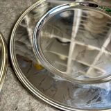 6 chrome and gold metal presentation plates