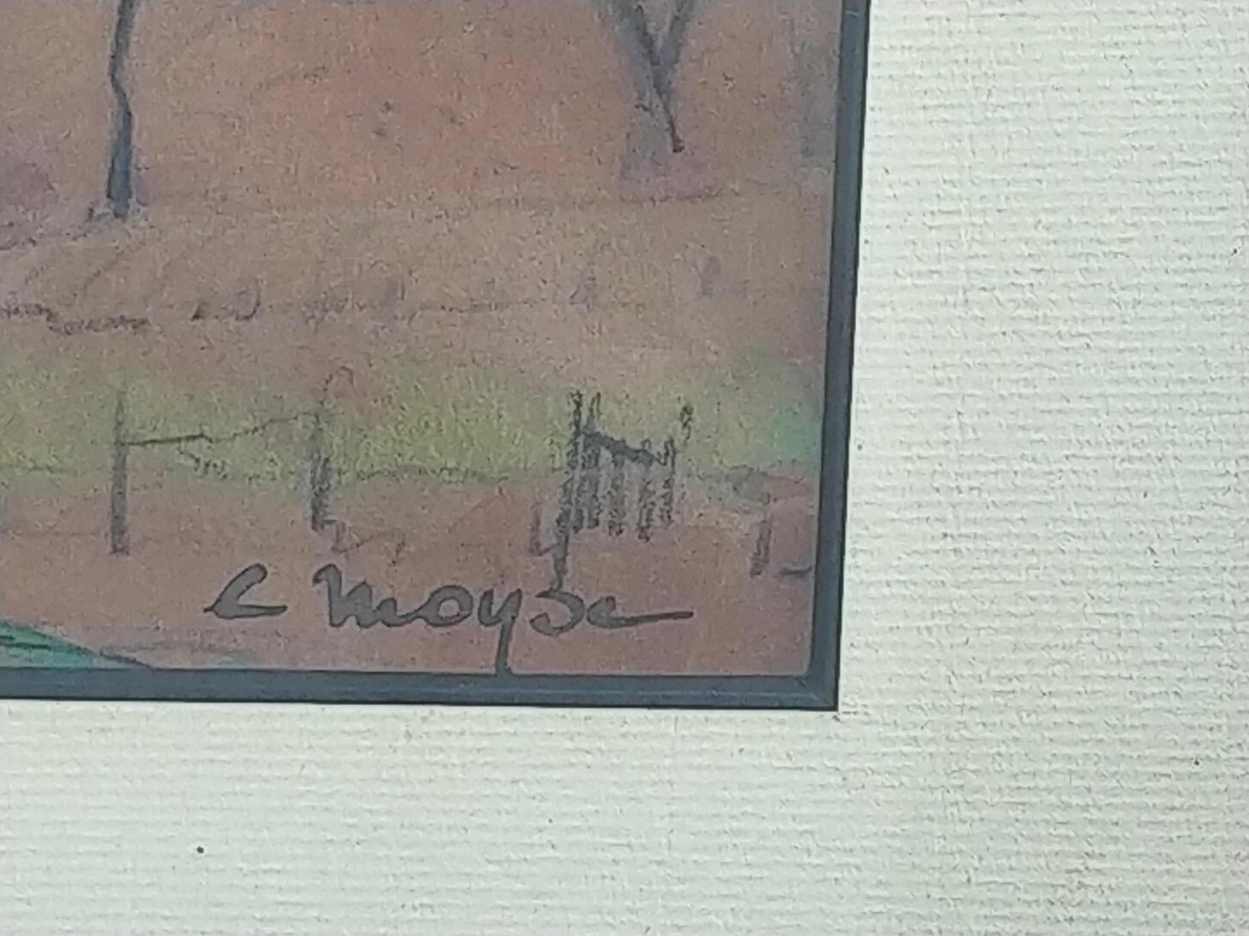 Watercolor painting by Léon Moyse