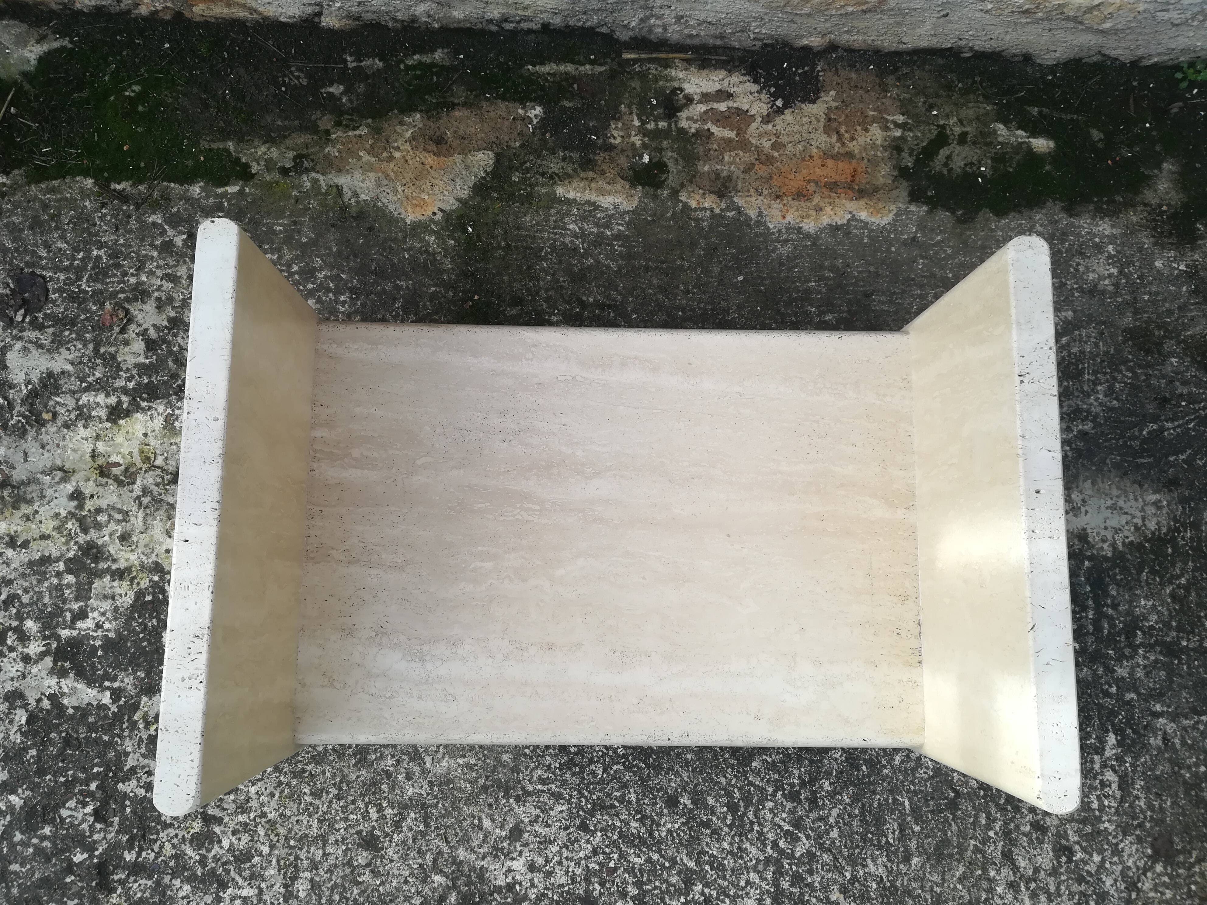 Travertine coffee table