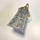 Old brass swan neck wall light and transparent glass tulip vintage decoration