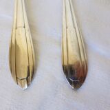 1 vintage silver plated soup spoon and fork