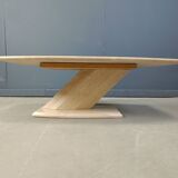 Post-modern coffee table in travertine, 1980s