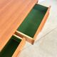 Lowboard teak 4 drawers — Mid-century lines, tapered legs, 1960s