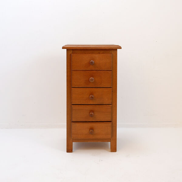 Chiffonnier / commode en bois massif avec 5 tiroirs