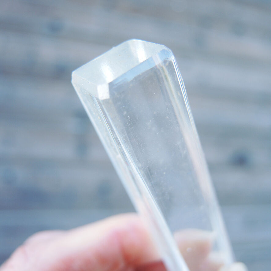 11 old rectangular crystal knife rests.