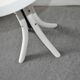 Vintage piano stool in painted white and black wood, round seat, 1940s.