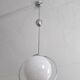 Suspension ''bistrot'' Monte et Baisse - Globe opaline blanche - 1940