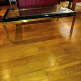élégante table basse Hollywood Regency 1970