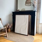 Minimalist white relief painting