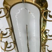 After Pietro Chiesa Italian Brass 12 Lights Candelier Fontana Arte