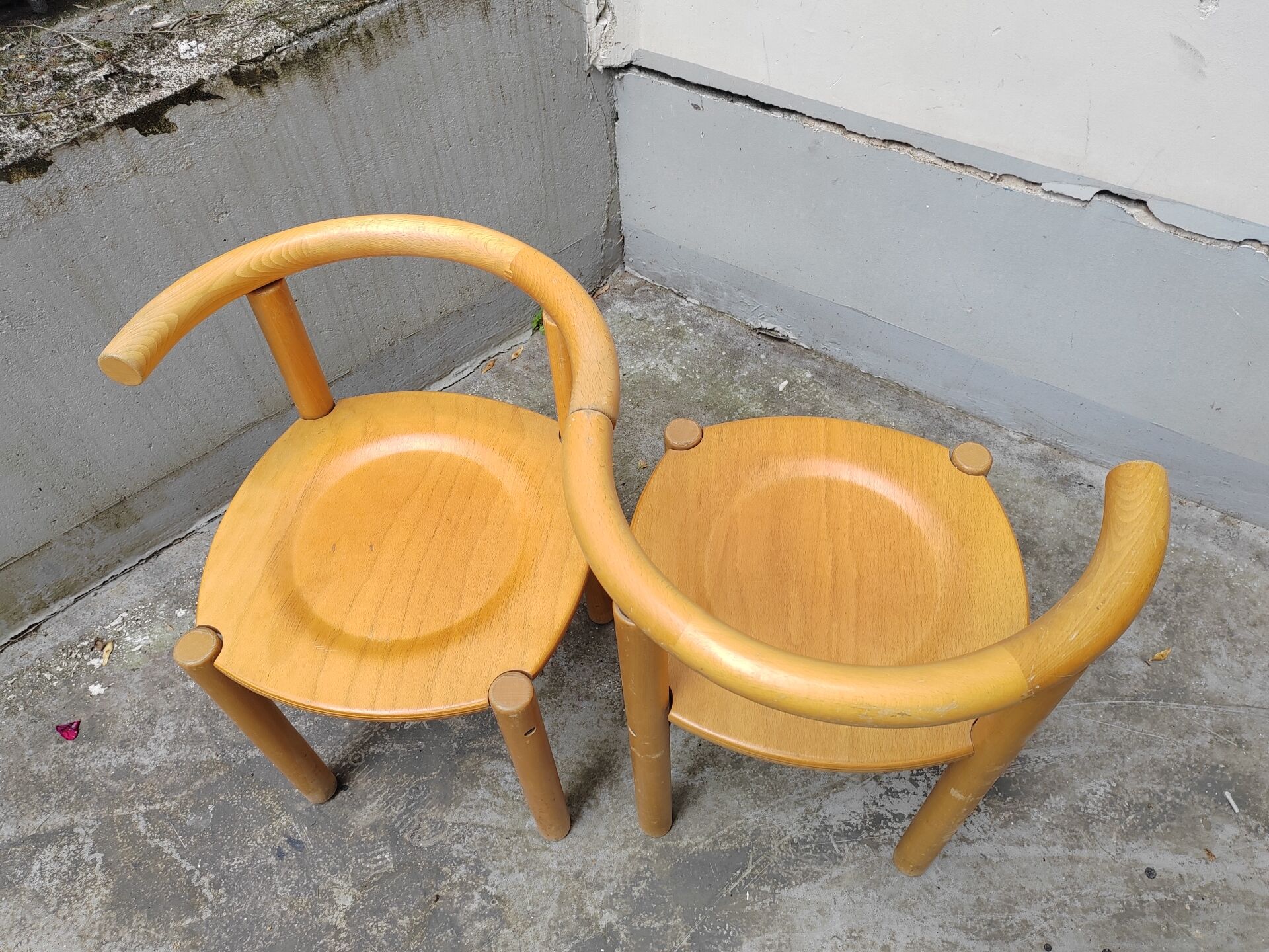 Paire de chaises lubke 1970