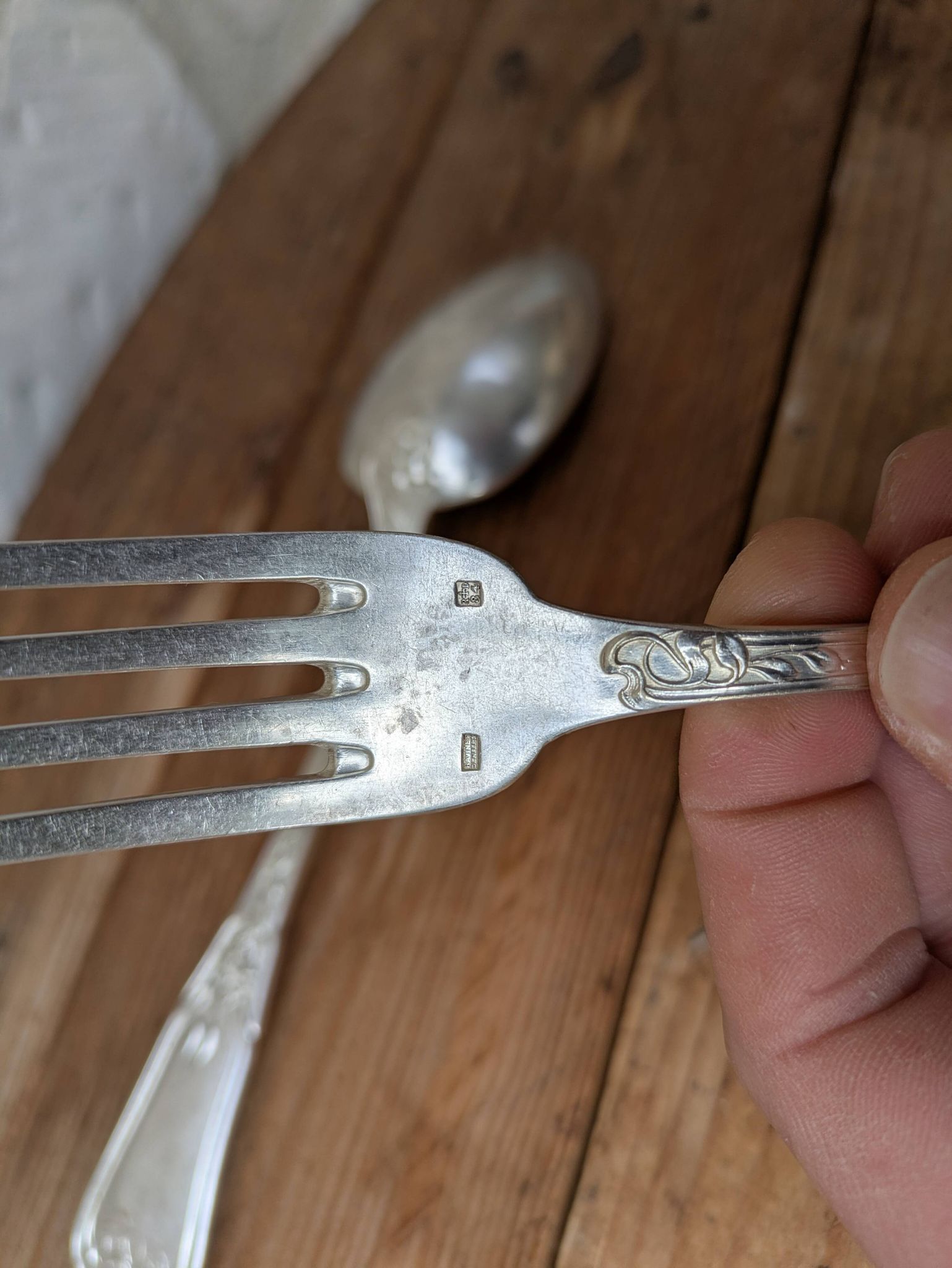 Ravinet d'Enfert silver plated fork and spoon set 84g