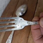Ravinet d'Enfert silver plated fork and spoon set 84g