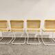 Set of 4 vintage Marcel Breuer Cesca chairs, made in italy, 1970s