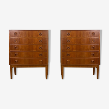 Paire de commodes par Kai Kristiansen, Danemark des années 1960