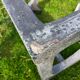 Old garden furniture in vintage stone