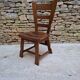 Brutalist oak chairs