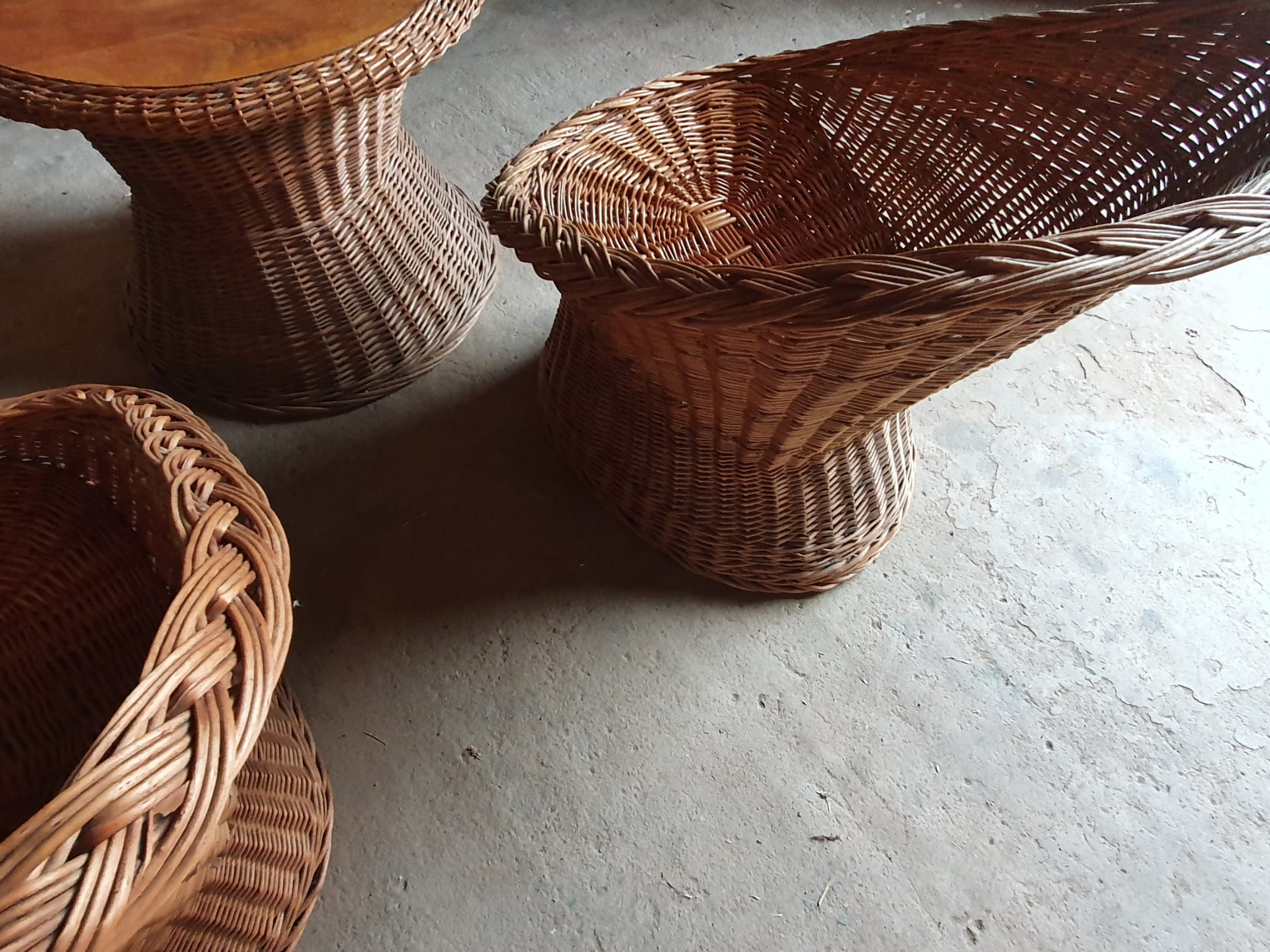 Vintage wicker living room set