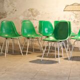 12 Vintage DSX Chairs Fiberglass Charles and Ray Eames / Herman Miller 1960'