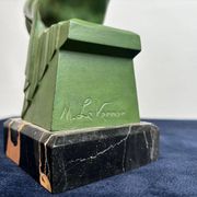 Art Deco Sculptural Bookends by Max Le Verrier, Paris, France, 1925, Set of 2