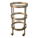 Console table d'appoint roulante et néo classique, en laiton, 1970