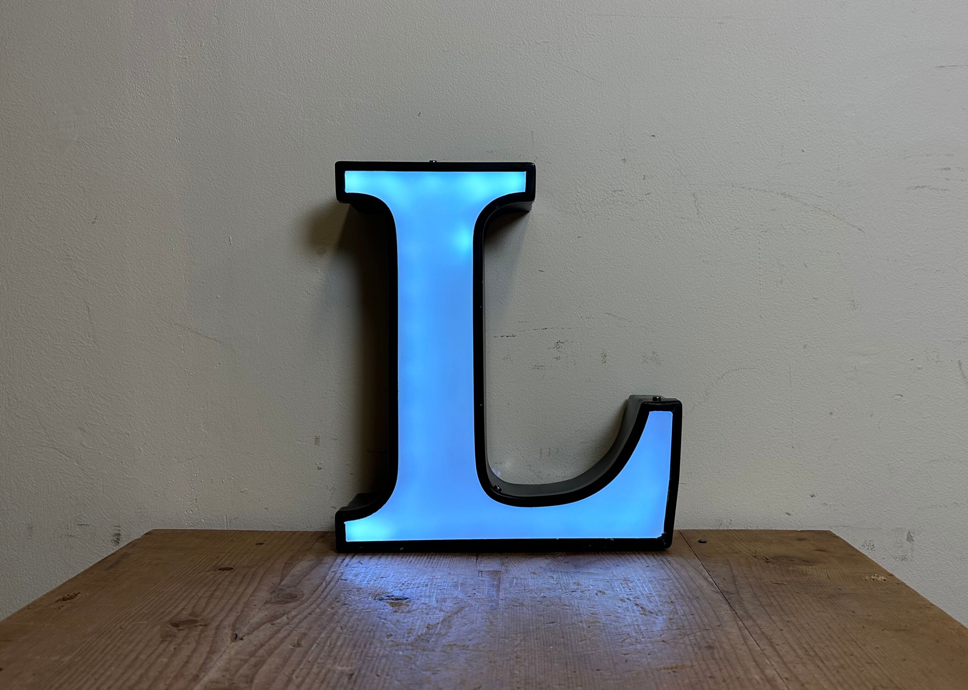 Vintage illuminated letter l , 1970s