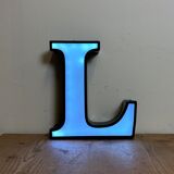 Vintage illuminated letter l , 1970s