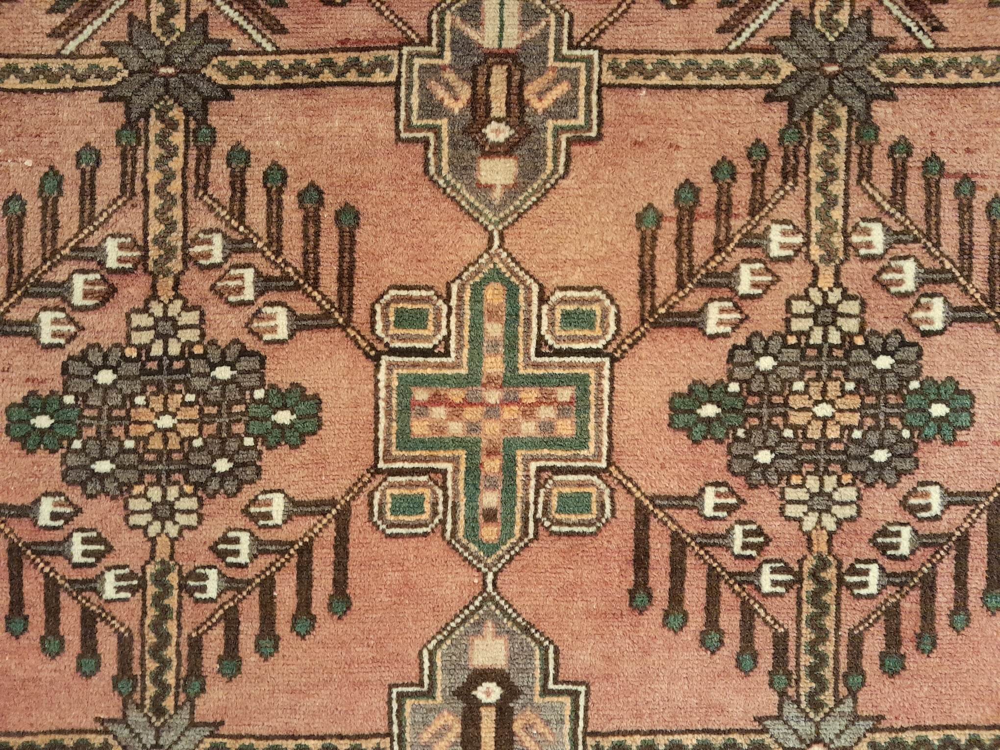 Handmade Persian Hamadan rug 215x130cm