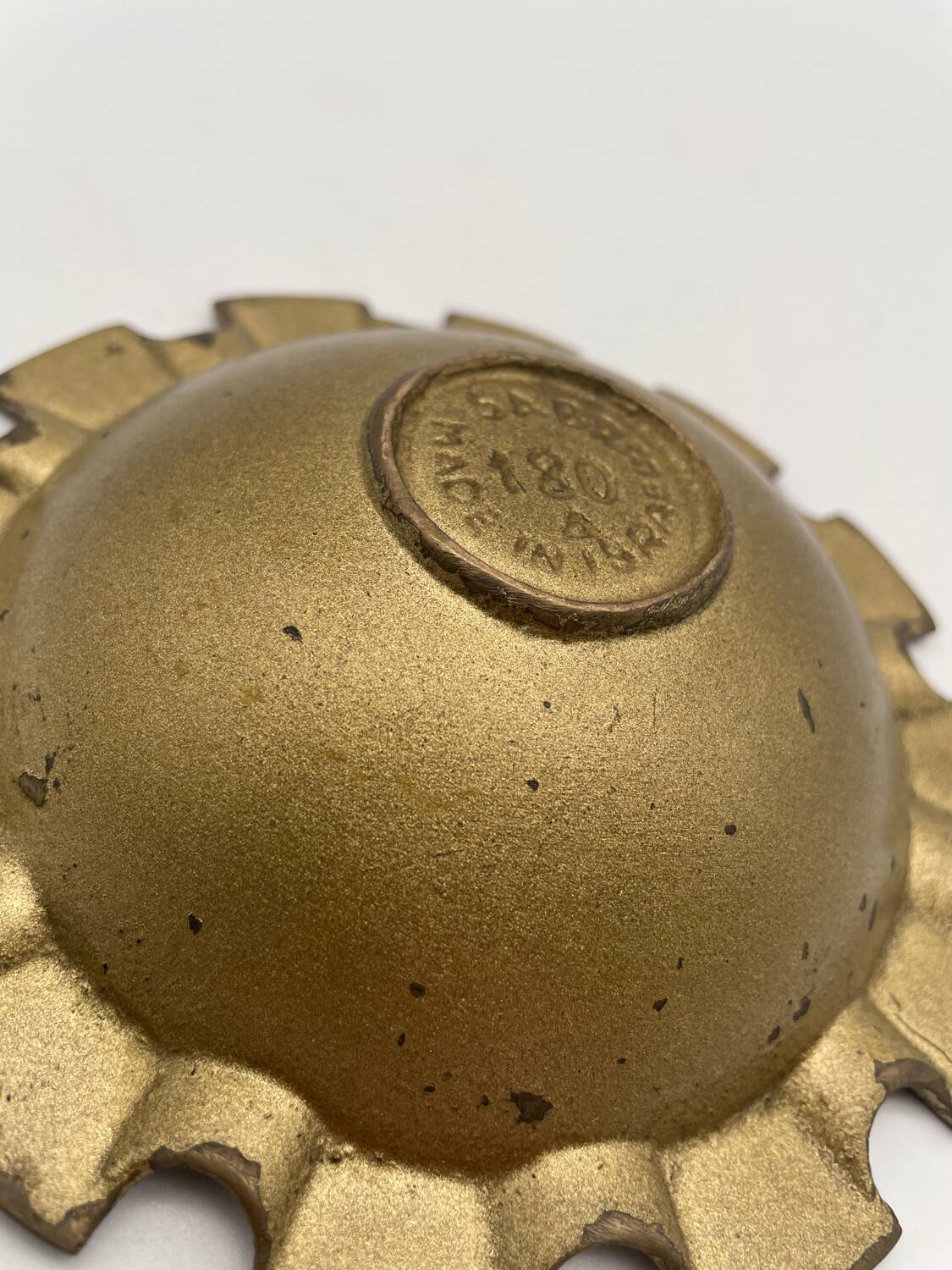 Zodiac cup ashtray in solid brass