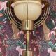 Lampadaire Américain verre et métal 200 cm design 1950.