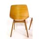 Set of 4 barrel chairs, wooden base, Pierre Guariche, Steiner, 1950s.