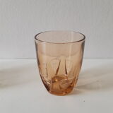 Set of 8 pink water glasses