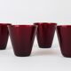 Four Kartio drinking glasses by Kaj Franck, mid-century style, from Nuutajärvi Nottsjö, Finland.