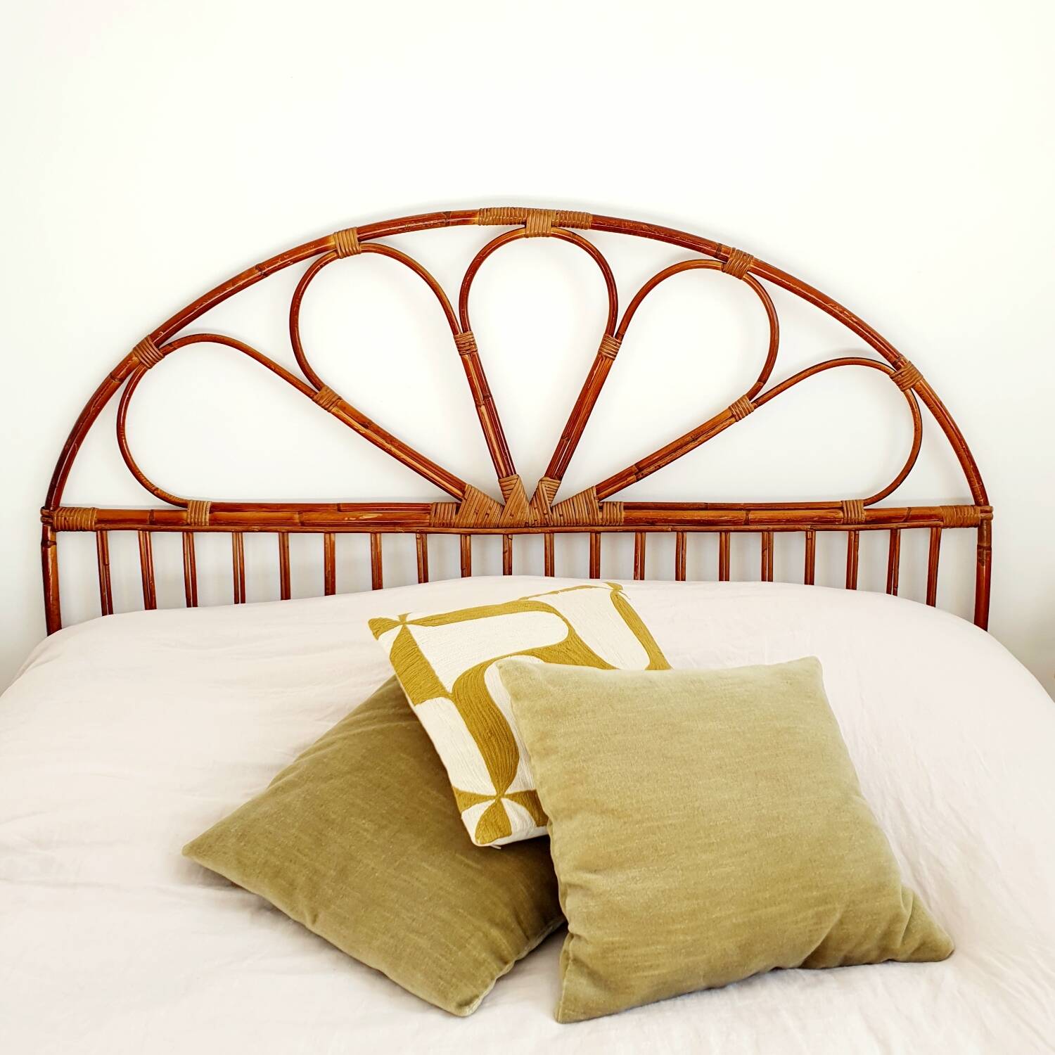 Rattan headboard for 2 people 140/160