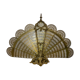 Firewall foldable fan "peacock" - brass bronze late nineteenth century