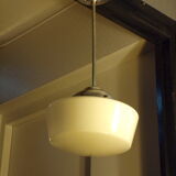 Vintage opaline spinning top pendant light