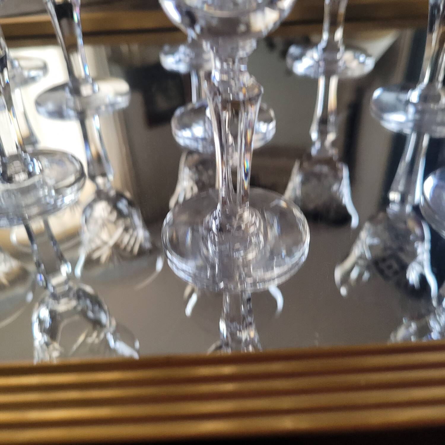 12 antique cut glass glasses – classic style – 50s/60s