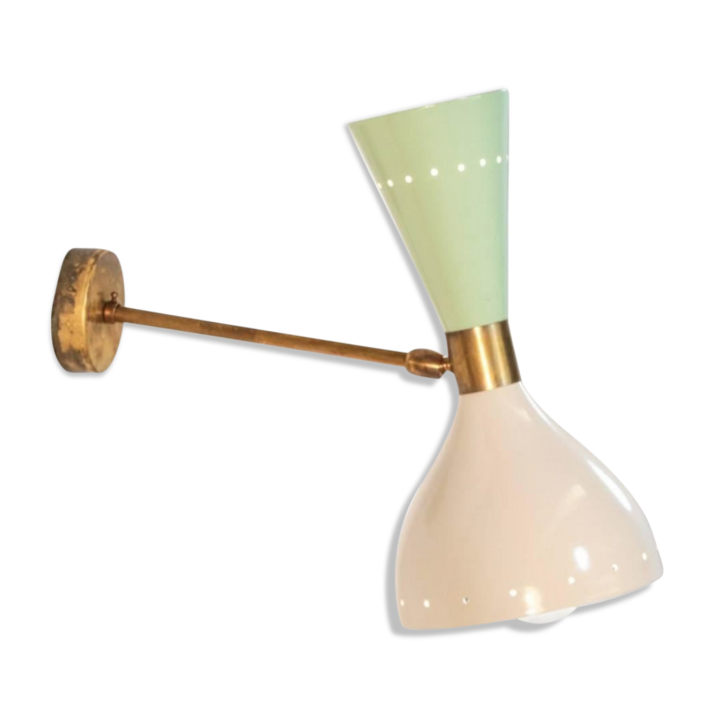 Wall lamp moonlight green sage & white