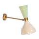 Wall lamp moonlight green sage & white