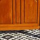 Vintage oak sideboard with sentry boxes and mirror